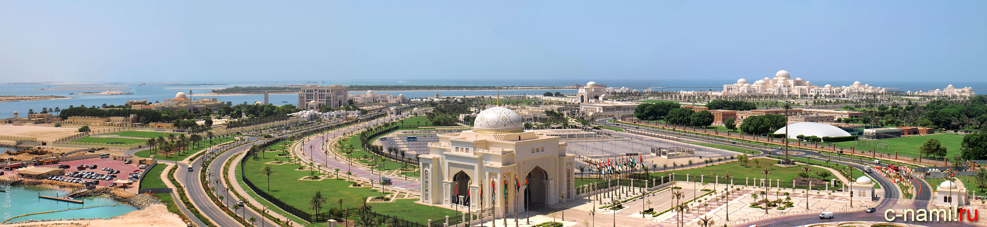 Вид сверху на Президентский дворец в Абу-Даби